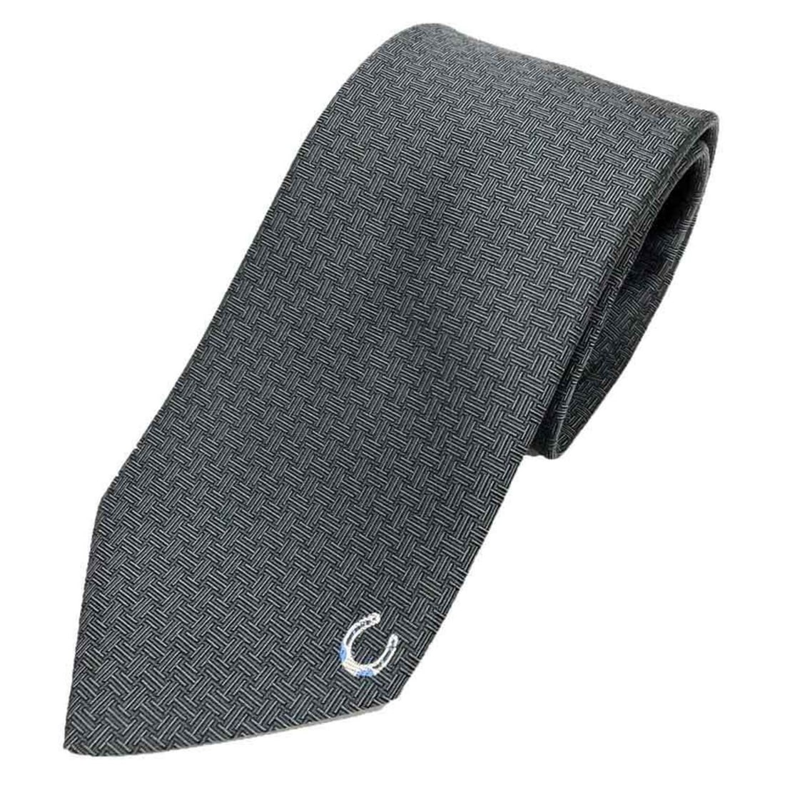 Hermes HERMES Tie Faire à Cheval H659429T 03 CRAVATE SOIE LOURDE TUNIE FER A CHEVAL: --- Catalog ---Category: SizeWidth: 8cm / 3.14''Category: DesignType: CravatColor: GrayGender: MenMaterial: Silk Category: GeneralMPN: 659122TBrand: HermesCountry of Origin: France--- Item List ---Sec