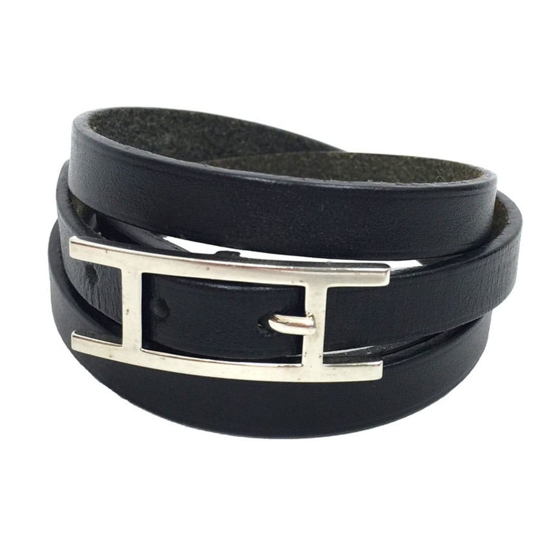 Hermes Api3 Leather Bracelet Choker Long Black with H Stamp (?) - Men's, Women's, Unisex: --- Catalog ---Category: SizeLength: 79cm - 81cm / 31.1'' - 31.88''Category: DesignType: Charm braceletColor: BlackStyle: CasualGender: Men,WomenMaterial: LeatherCategory: GeneralBrand: Hermes--- Item
