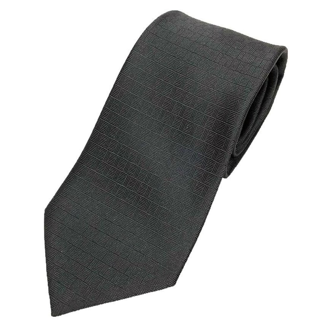 Hermes HERMES tie, black silk, men's: --- Catalog ---Category: SizeWidth: 8cm / 3.14''Category: DesignType: CravatColor: BlackGender: MenMaterial: Silk Category: GeneralBrand: HermesCountry of Origin: France--- Item List ---Section: Condi