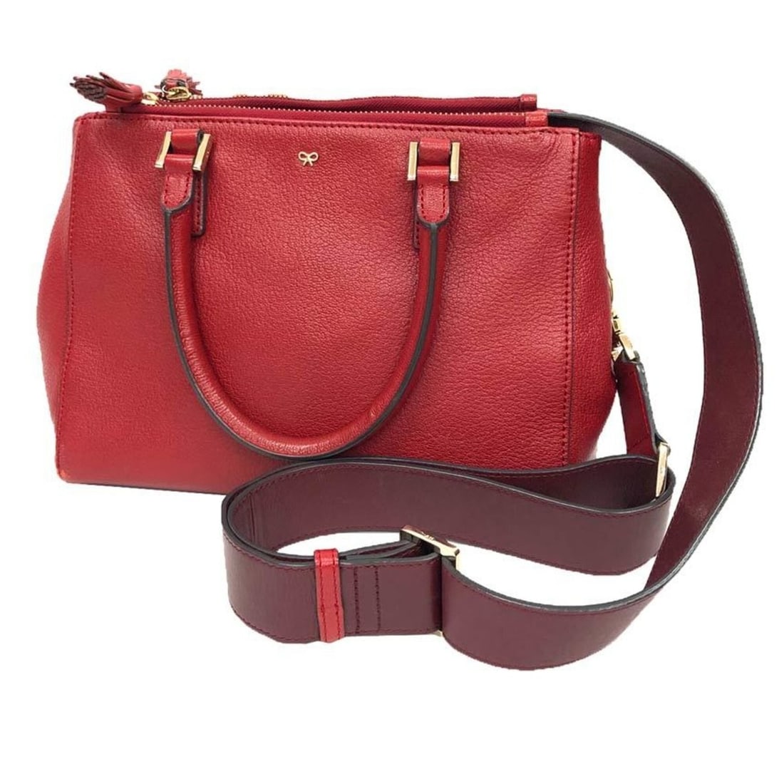 ANYA HINDMARCH Anya Hindmarch Leather 3-Way Tote Bag Shoulder Red: --- Catalog ---Category: SizeSize (HxWxD): 20cm x 25.5cm x 11cm / 7.87'' x 10.03'' x 4.33''Category: DesignType: Shoulder bag, Tote bagColor: Red colorGender: WomenMaterial: Leather Category: GeneralB