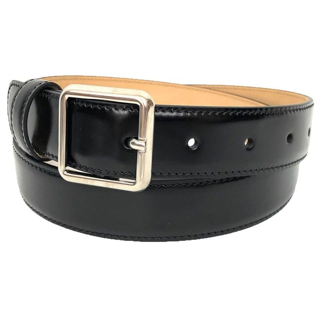 BALENCIAGA Balenciaga Square Buckle Leather Belt 525447?1000V501523?85 Black Men's: --- Catalog ---Category: SizeWidth: 3cm / 1.18''Length: 78cm - 93cm / 30.7'' - 36.61''Category: DesignType: Standard beltColor: BlackGender: MenEmbellishment: AbrasionMaterial (Strap): Leather Categor