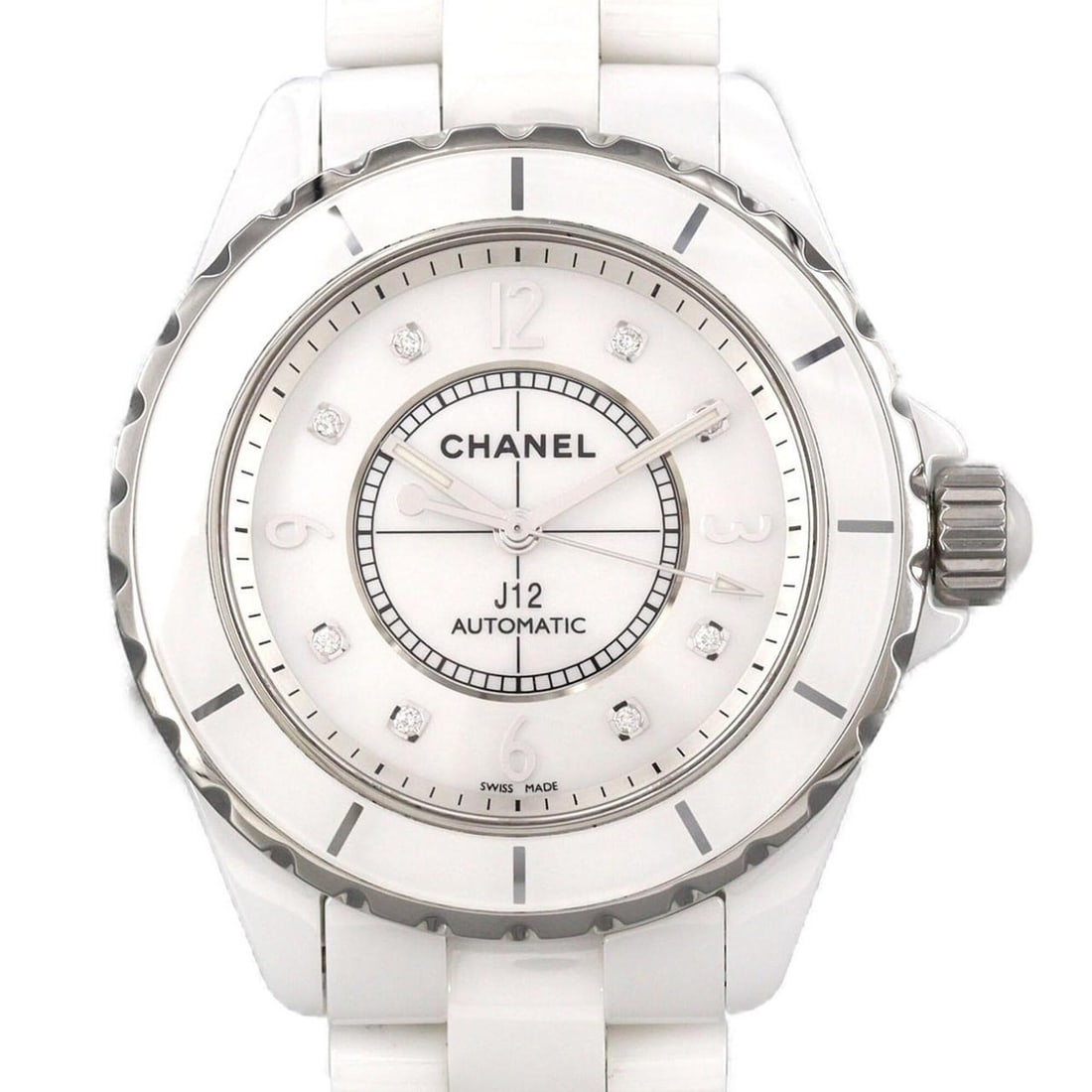 Chanel J12 38mm Ceramic 8P H2423 Automatic Watch: --- Catalog ---Category: SizeWrist Size: 19cm / 7.48''Case Diameter: 38mm / 1.5''Category: DesignType: WristwatchGender: MenColor (Dial): Mother of pearlMaterial (Band): CeramicMaterial (Case): Cerami
