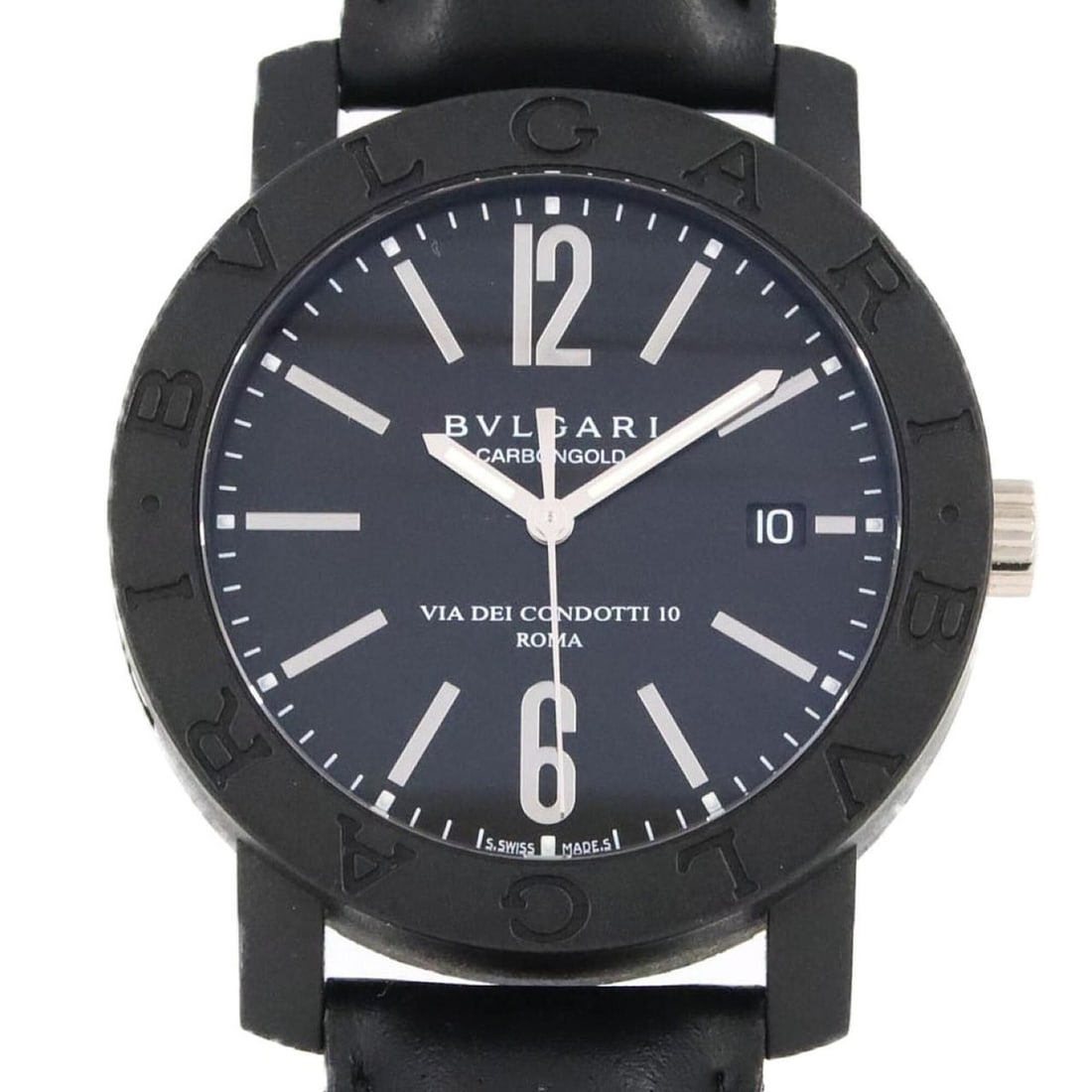 Bvlgari Carbon Gold BB40CL BBW40CGLD Automatic Watch: --- Catalog ---Category: SizeCase Diameter: 40mm / 1.57''Category: DesignType: WristwatchColor (Dial): BlackMaterial (Case): CarbonCategory: GeneralMPN: BB40CL/BBW40CGLDBrand: BvlgariCategory: Movemen