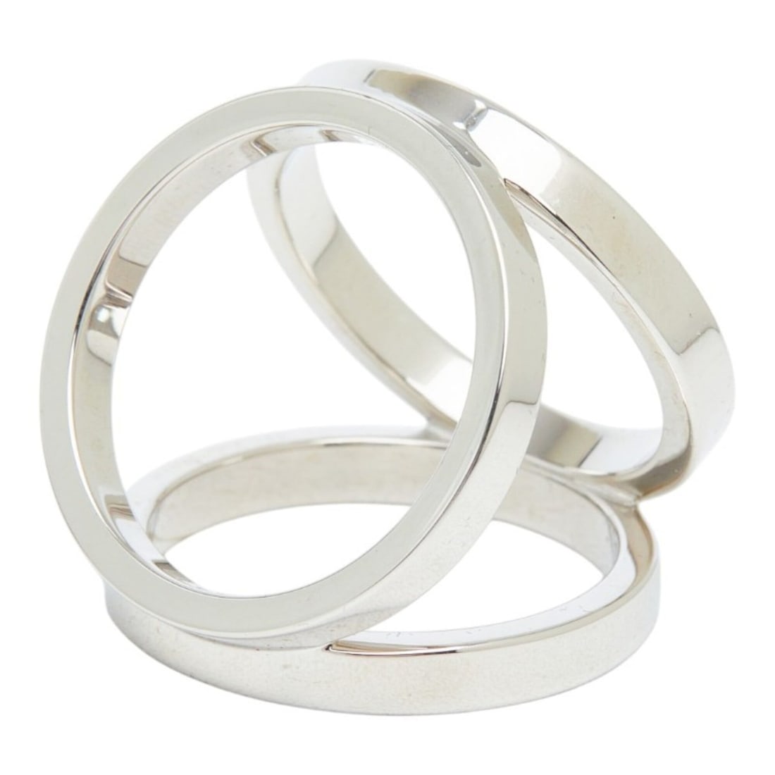 Hermes Trio Scarf Ring 90 Silver Metal Women's HERMES: --- Catalog ---Category: DesignColor: SilverGender: WomenCategory: GeneralBrand: Hermes--- Item List ---Section: ConditionRanking: Rank A Used - A few traces of usage, some scratches / dirt can be see