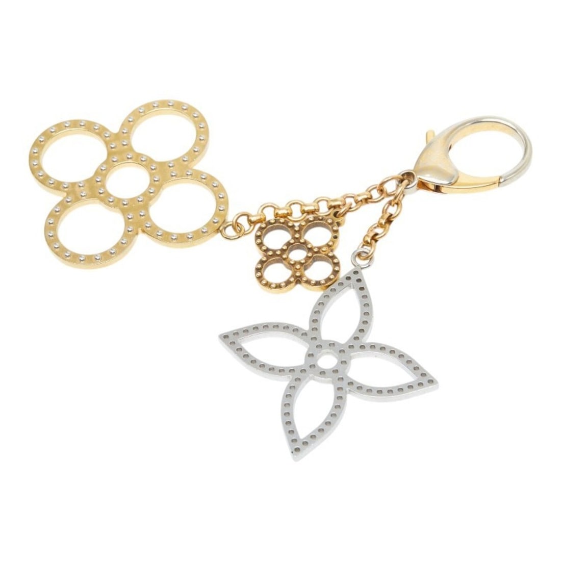Louis Vuitton Bijou Sac Tapage Accessory Bag Charm Keychain M65722 Gold Silver Plated Metal Women's: --- Catalog ---Category: SizeChain/Strap Length: 16cm / 6.29''Category: DesignColor: Gold, SilverGender: WomenMaterial: MetalCategory: GeneralMPN: M65722Brand: Louis Vuitton--- Item List ---Section: C