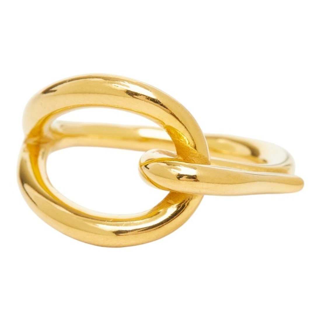 Hermes Jumbo Scarf Ring, Gold Plated, Women's: --- Catalog ---Category: DesignColor: GoldGender: WomenCategory: GeneralBrand: Hermes--- Item List ---Section: ConditionRanking: Rank A Used - A few traces of usage, some scratches / dirt can be seen 