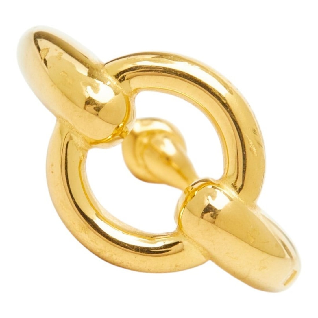 Hermes Mo Scarf Ring, Gold Plated, Women's: --- Catalog ---Category: SizeInner Diameter: 20.00mm / 0.79''Category: DesignColor: GoldGender: WomenCategory: GeneralBrand: Hermes--- Item List ---Section: ConditionRanking: Rank AB Used - Traces of 