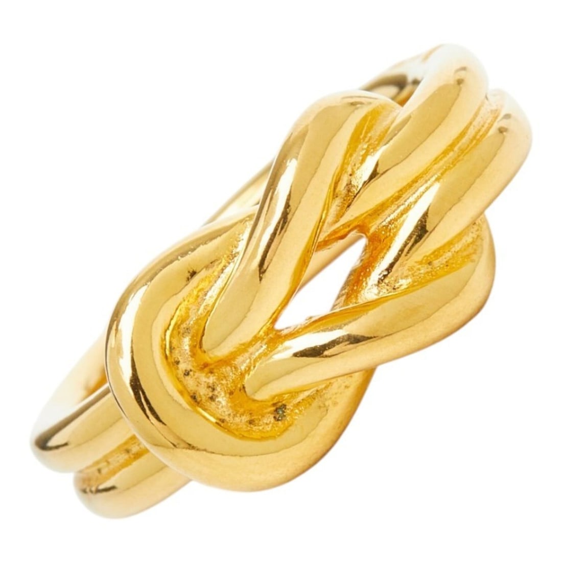 Hermes Atame Scarf Ring, Gold Plated, Women's: --- Catalog ---Category: SizeInner Diameter: 19.60mm / 0.77''Category: DesignColor: GoldGender: WomenCategory: GeneralBrand: Hermes--- Item List ---Section: ConditionRanking: Rank A Used - A few trace