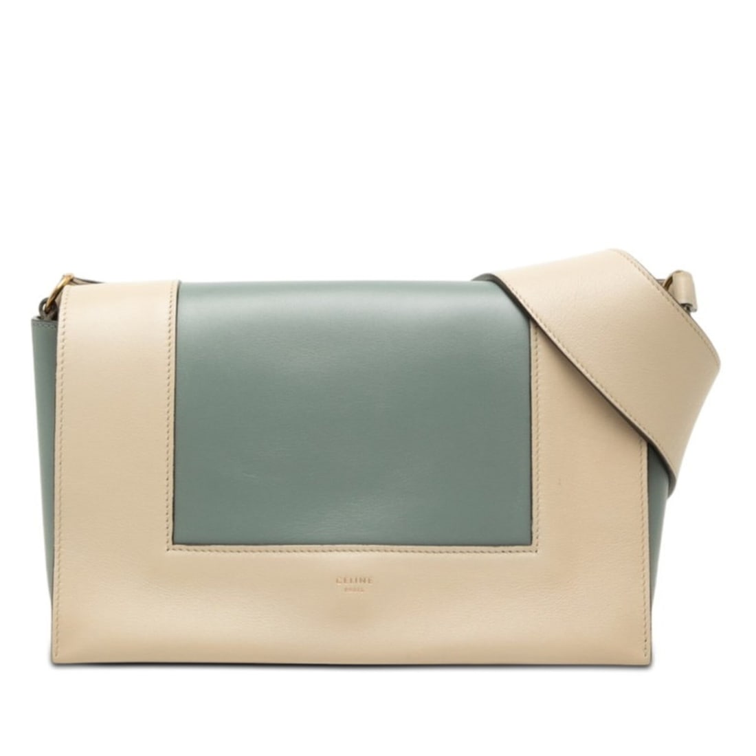 Celine Frame Crossbody Bag Shoulder Bag, Sling Storm Blue/Greige Leather, Women's CELINE: --- Catalog ---Category: SizeStrap Drop: 36cm / 14.17''Size (HxWxD): 14.5cm x 25cm x 9cm / 5.7'' x 9.84'' x 3.54''Category: DesignType: Shoulder bagColor: Blue, GrayishGender: WomenMaterial: Leather C