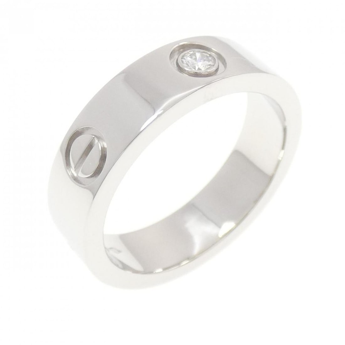 Cartier Love 1P Ring: --- Catalog ---Category: SizeUS Size: 8Brand Size: 56Category: DesignType: Band ringColor: PlatinumStone: DiamondGender: Women,MenMaterial: Platinum 950Category: GeneralMPN: CRB4046700Brand: Cartier--