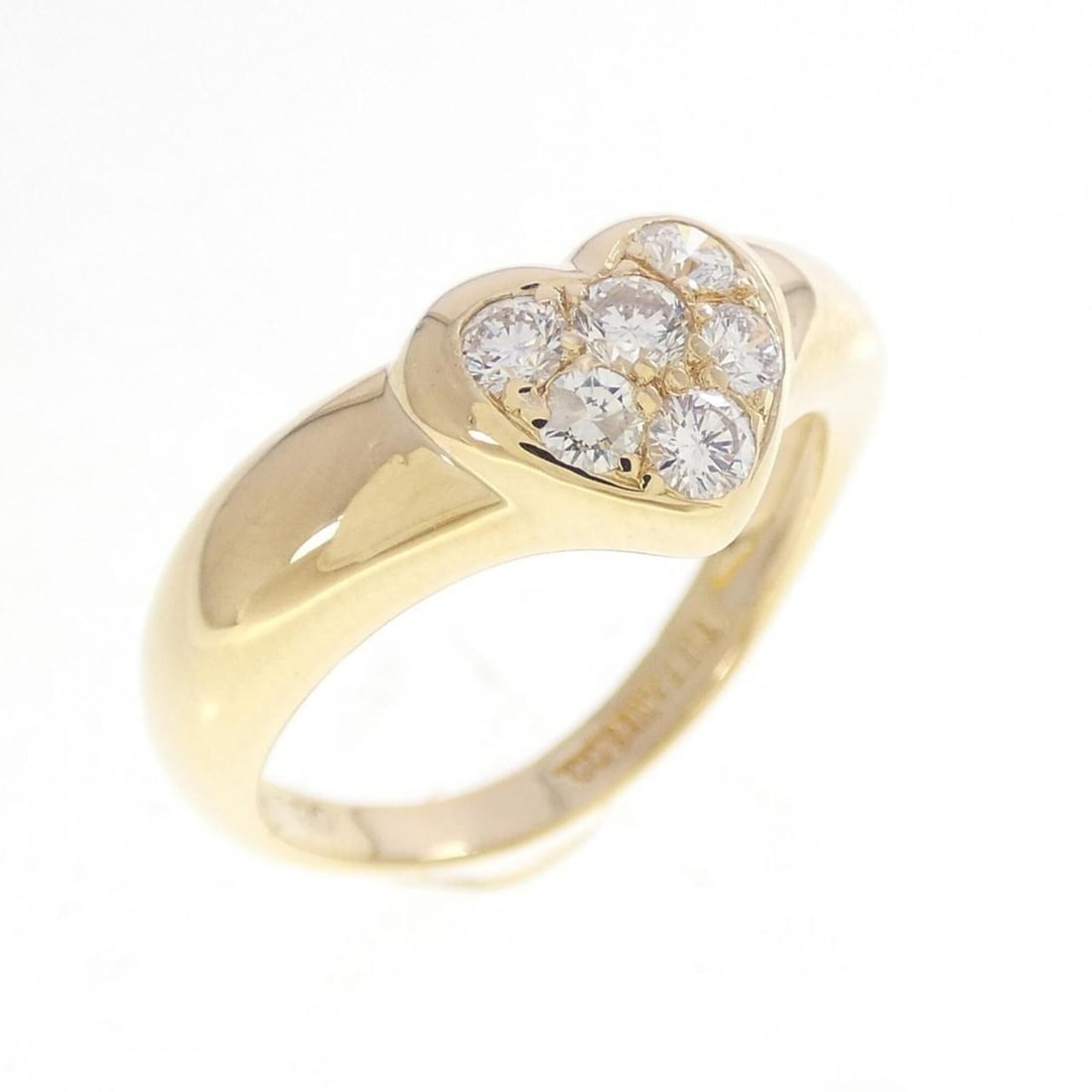 Tiffany Pave Heart Ring: --- Catalog ---Category: SizeJP Size: 11US Size: 6Category: DesignType: Band ringGender: WomenMaterial: Yellow gold (18K)Category: GeneralBrand: Tiffany--- Item List ---Section: ConditionRanking: