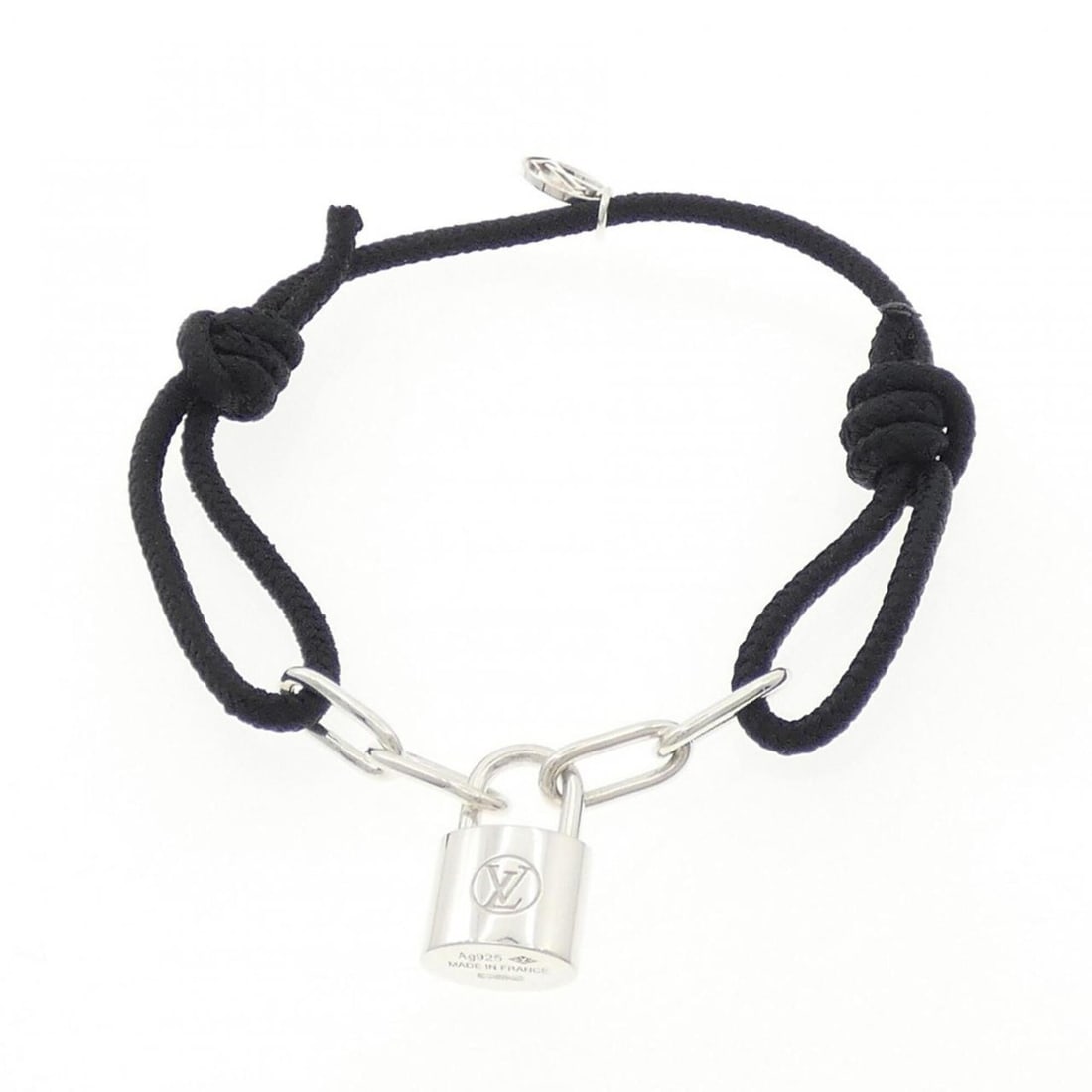 Louis Vuitton Lockit Virgil Abloh Black Bracelet: --- Catalog ---Category: SizeLength: 16.2cm / 6.37''Category: DesignType: Charm braceletGender: WomenMaterial: Silver 925Category: GeneralBrand: Louis Vuitton--- Item List ---Section: ConditionRanking