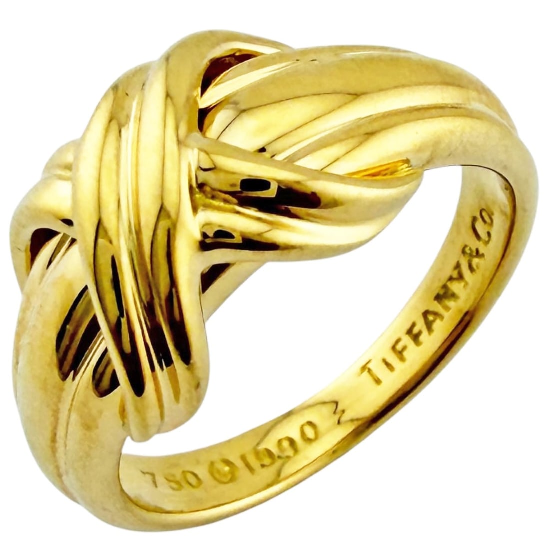 Tiffany & Co. Signature Ring, 18K Yellow Gold, Women's Ring.: --- Catalog ---Category: SizeWeight: 5.7g / 0.2oz.JP Size: 10US Size: 5.5Category: DesignType: Band ringColor: GoldGender: WomenHandmade: YesMaterial: Yellow gold (18K)Category: GeneralBrand: Tiffany-