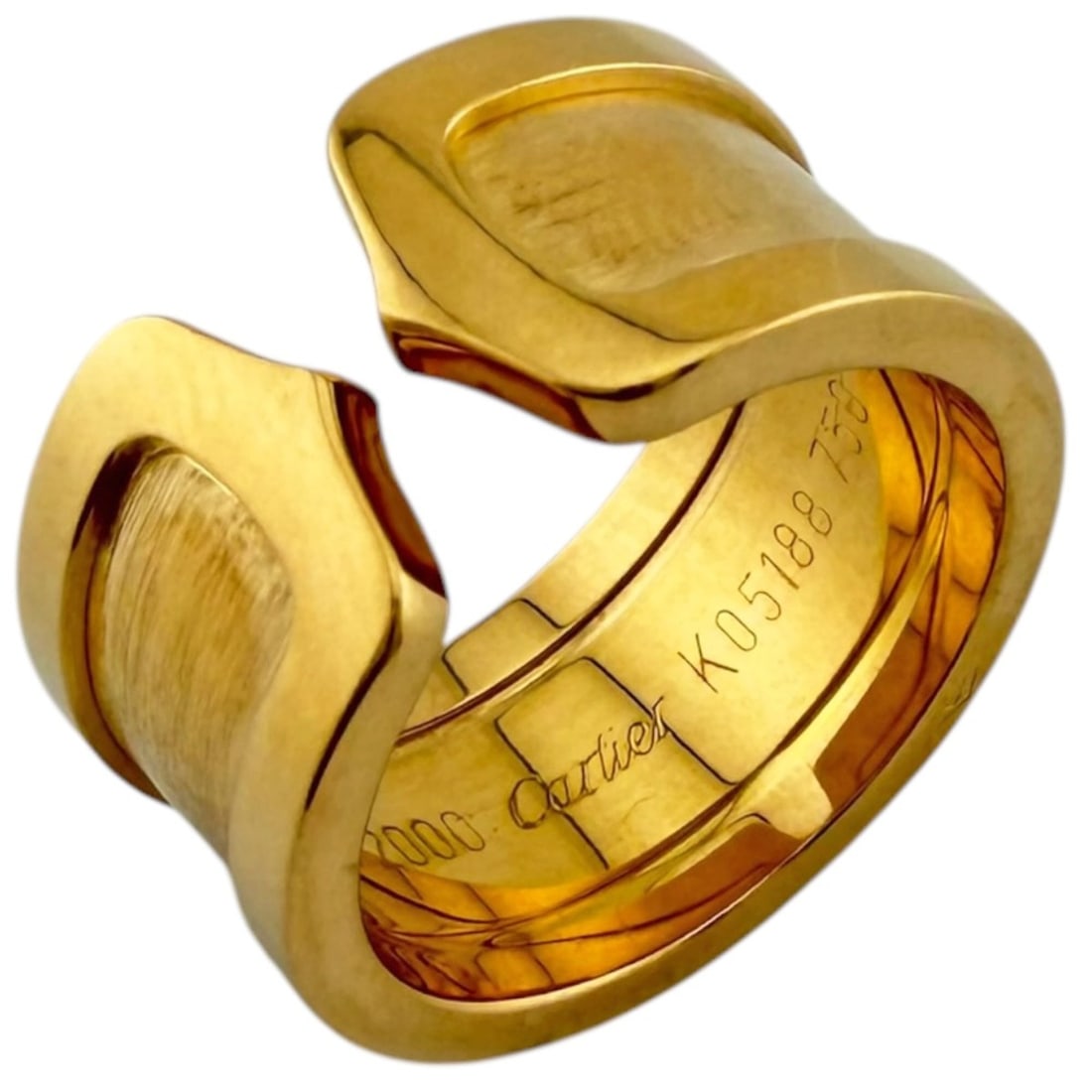 Cartier 2C Ring, 18K Yellow Gold, Women's CARTIER (1 of 8)