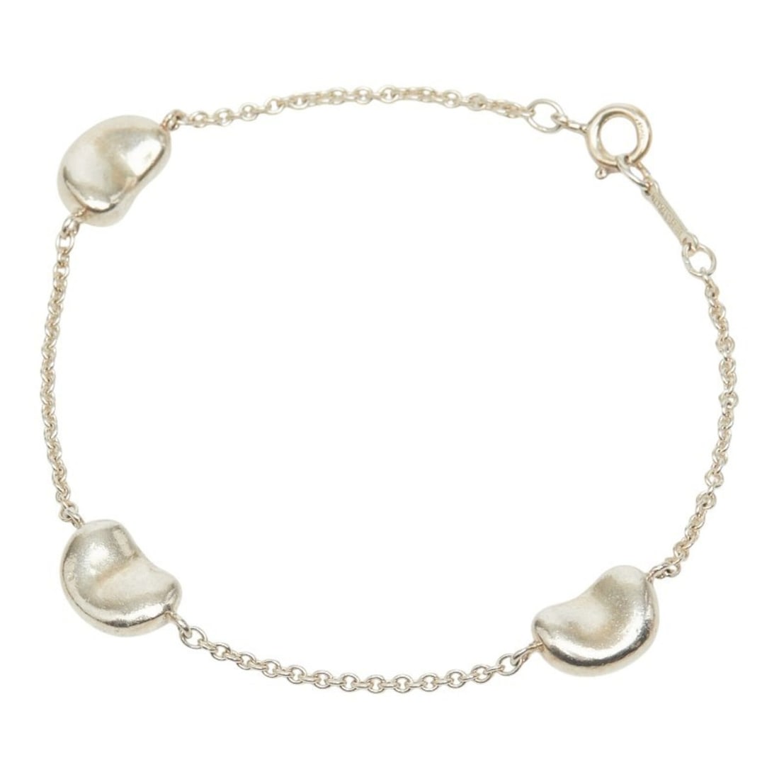 Tiffany & Co. Bean Bracelet, SV925 Silver, Women's.: --- Catalog ---Category: SizeWidth: 2mm / 0.07''Length: 16.5cm / 6.49''Weight: 7.7g / 0.27oz.Total Length: 17.7cm / 6.96''Category: DesignType: Charm braceletGender: WomenMaterial: Silver 925Category: