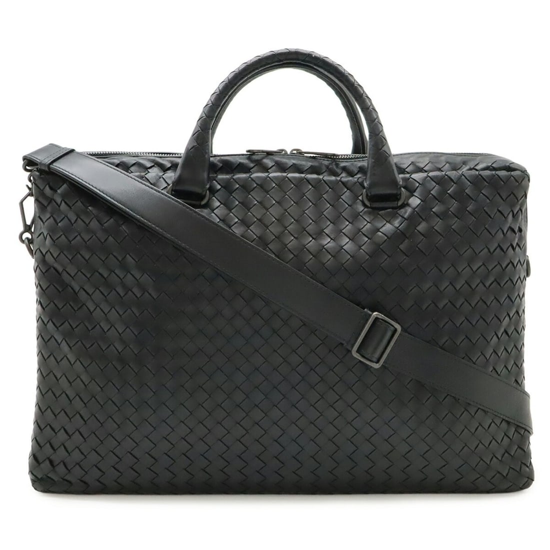 BOTTEGA VENETA Bottega Veneta Intrecciato Handbag Shoulder Bag Leather Black 354386: --- Catalog ---Category: SizeSize (HxWxD): 30cm x 42cm x 7cm / 11.81'' x 16.53'' x 2.75''Category: DesignType: Handbag, Shoulder bagColor: BlackGender: MenMaterial: Leather Category: GeneralLine: Intr