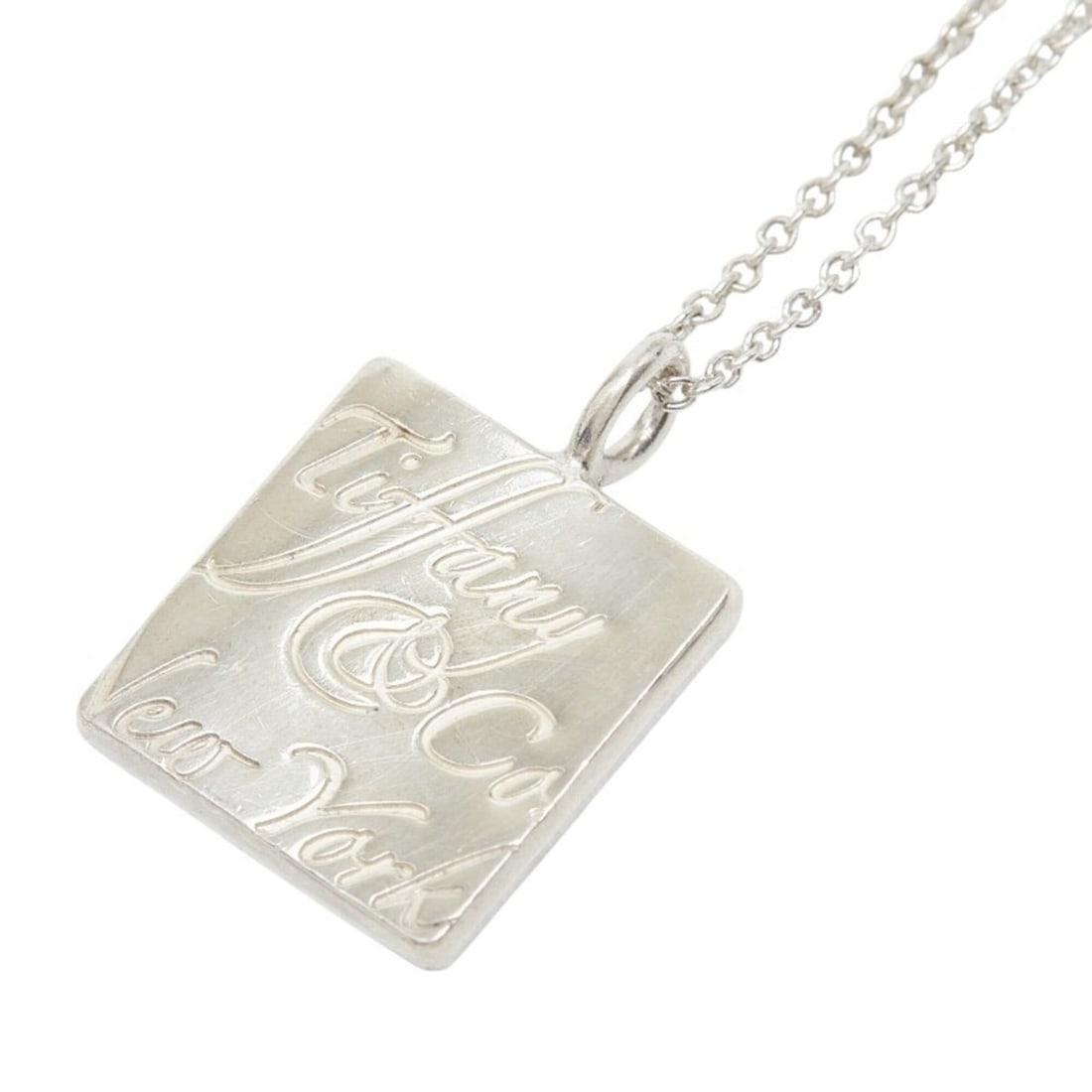 Tiffany & Co. Notes Square Necklace Pendant, Sterling Silver (SV925), Women's.: --- Catalog ---Category: SizeWeight: 4.2g / 0.14oz.Pendant Size: 17.4mm x 12.9mm / 0.68'' x 0.5''Neck Circumference: 42 cm / 16.53''Category: DesignGender: WomenMaterial: Silver 925Pendant Type: Penda