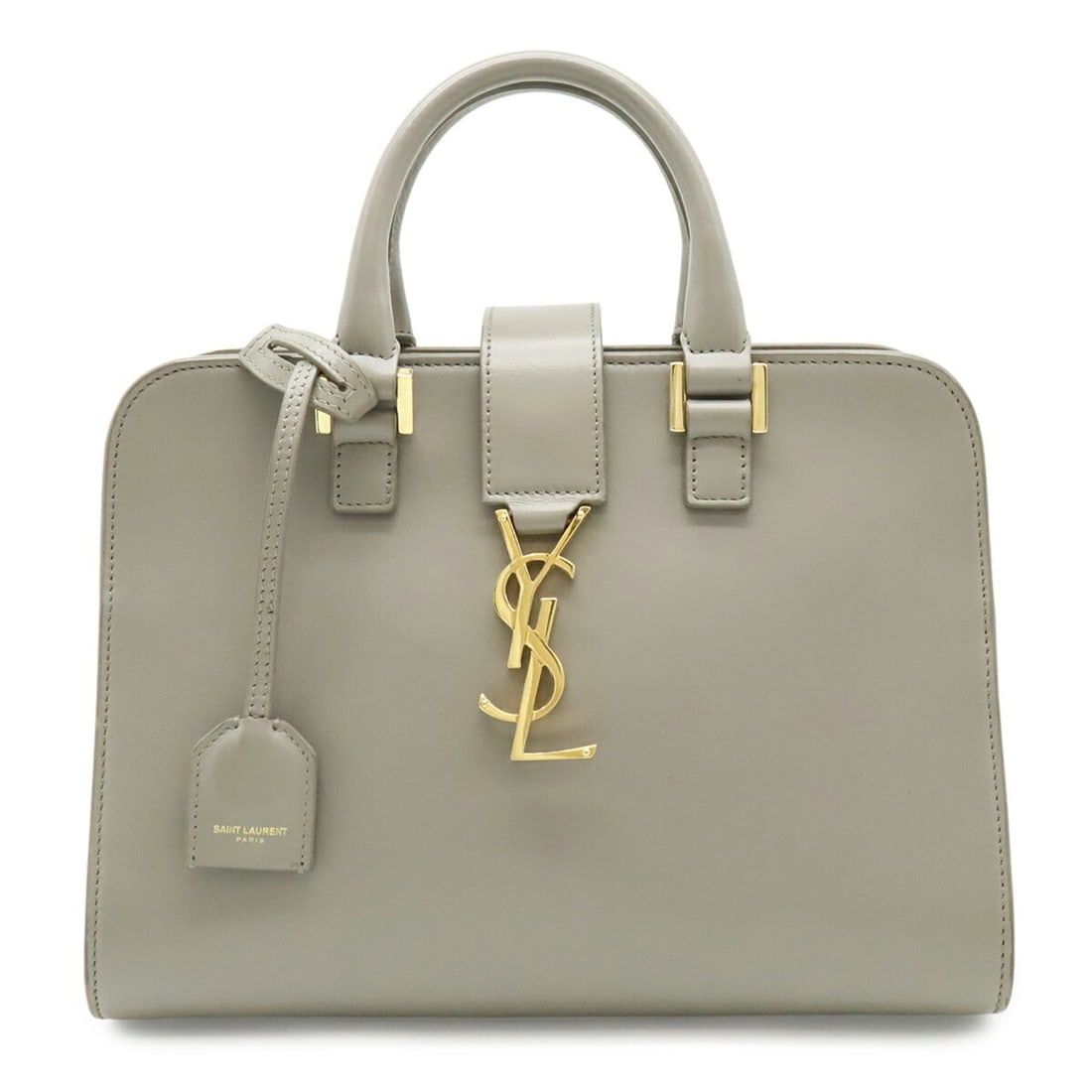 Yves Saint Laurent SAINT LAURENT PARIS YSL Baby Cabas Handbag Leather Gray 568853: --- Catalog ---Category: SizeSize (HxWxD): 19cm x 26cm x 13cm / 7.48'' x 10.23'' x 5.11''Category: DesignType: HandbagColor: GrayGender: WomenMaterial: Leather Category: GeneralMPN: 568853Brand: Yves 