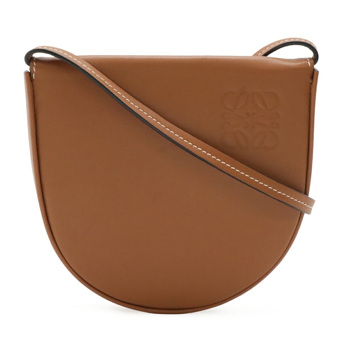 LOEWE Anagram Heel Pouch Small Shoulder Bag, Pouch, Pochette, Calf Leather, Tan Brown (1 of 10)