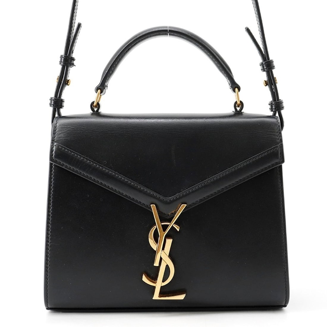 Yves Saint Laurent Saint Laurent Paris Cassandra Mini Leather Handbag 623930 SAINT LAURENT PARIS: --- Catalog ---Category: SizeSize (HxWxD): 17cm x 20cm x 7cm / 6.69'' x 7.87'' x 2.75''Category: DesignType: HandbagColor: BlackGender: WomenMaterial: Leather Category: GeneralMPN: 623930Brand: Yves S