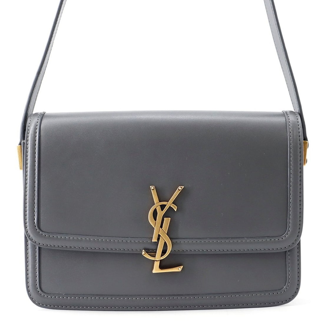 Yves Saint Laurent Saint Laurent Paris Shoulder Bag Solferino Medium Leather 634305 SAINT LAURENT: --- Catalog ---Category: SizeSize (HxWxD): 17cm x 23cm x 4.5cm / 6.69'' x 9.05'' x 1.77''Category: DesignType: Handbag, Shoulder bagColor: GrayGender: WomenMaterial: Leather Category: GeneralMPN: 6343