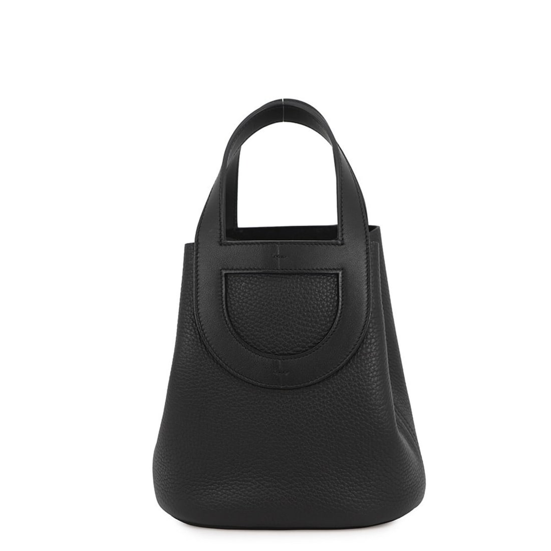Hermes In the Loop 18 Tote Bag, Black, Taurillon Clemence Swift Leather, B Stamp, Black.: --- Catalog ---Category: SizeSize (HxWxD): 19cm x 18cm x 13cm / 7.48'' x 7.08'' x 5.11''Category: DesignType: Tote bagColor: BlackGender: WomenMaterial: Taurillon clemence leather , Swift leather Cate