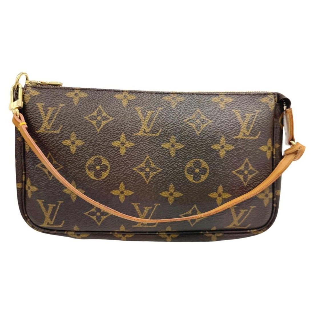 LOUIS VUITTON Louis Vuitton Monogram Pochette Accessoires M51980 Pouch Handbag Brown Leather Women's: --- Catalog ---Category: SizeSize (HxWxD): 12cm x 21cm x 3.5cm / 4.72'' x 8.26'' x 1.37''Category: DesignType: Handbag, Pochette, PouchGender: Men,WomenMaterial: Monogram Category: GeneralBrand: Louis