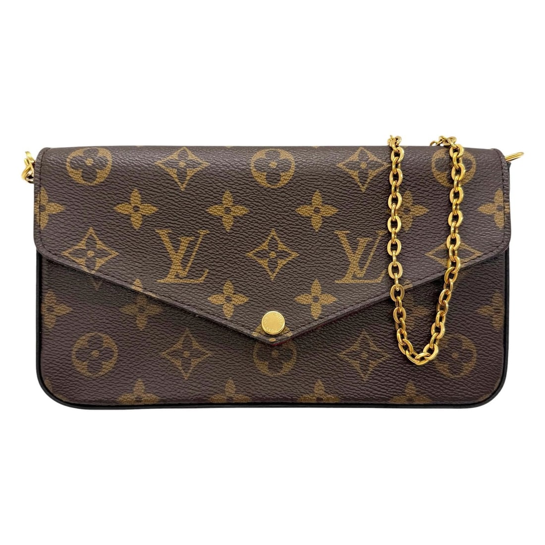 LOUIS VUITTON M61276 Pochette Felicie Monogram Fuchsia Shoulder Bag Brown Women's: --- Catalog ---Category: SizeSize (HxWxD): 12cm x 21cm x 3cm / 4.72'' x 8.26'' x 1.18''Category: DesignType: Clutch bag, Pochette, Pouch, Shoulder bagColor: Brown, FuchsiaGender: WomenMaterial: Monogr