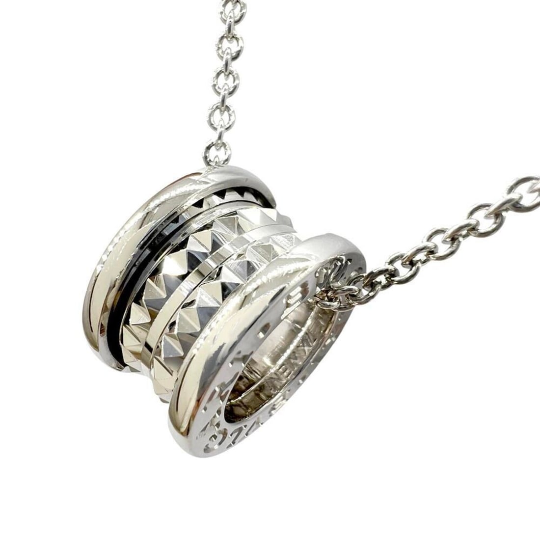 BVLGARI Bulgari Sterling Silver Necklace SV925 361007 Men's and Women's: --- Catalog ---Category: SizePendant Size: 14.7mm x 9mm / 0.57'' x 0.35''Neck Circumference: 39 cm - 45 cm / 15.35'' - 17.71''Category: DesignGender: Men,WomenMaterial: Silver 925Necklace Type: Neckla