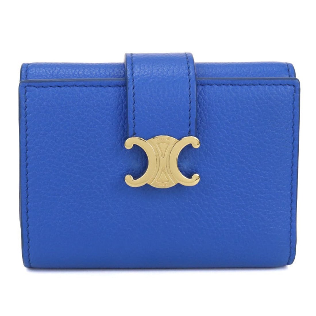 CELINE Celine Tri-fold Wallet 10M963GHH Fine Strap Nino Women's Blue: --- Catalog ---Category: SizeSize (HxWxD): 8cm x 10.5cm x 2.5cm / 3.14'' x 4.13'' x 0.98''Category: DesignType: Wallet (tri-fold)Color: BlueGender: WomenMaterial: Leather Leather/Fur Type: CalfskinCat