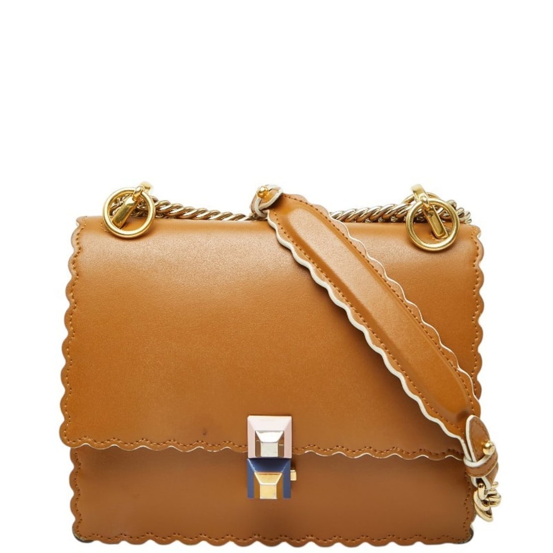 Fendi Kanai Mini Chain Shoulder Bag 8M0381 Brown Leather Women's FENDI: --- Catalog ---Category: SizeSize (HxWxD): 16cm x 19cm x 8cm / 6.29'' x 7.48'' x 3.14''Category: DesignType: Shoulder bagColor: BrownGender: WomenMaterial: Leather Category: GeneralMPN: 8M0381Brand: F