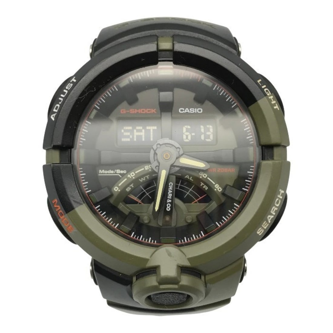 CASIO G-SHOCK CHARI&CO Collaboration Men's Analog/Digital Quartz Watch, Green/Black, GA-500K-3AJR T1: --- Catalog ---Category: SizeCase Diameter: 48.9mm / 1.93''Category: DesignType: WristwatchGender: MenColor (Dial): Black, Green, OliveCategory: GeneralMPN: GA-500K-3AJRBrand: CasioCategory: MovementM