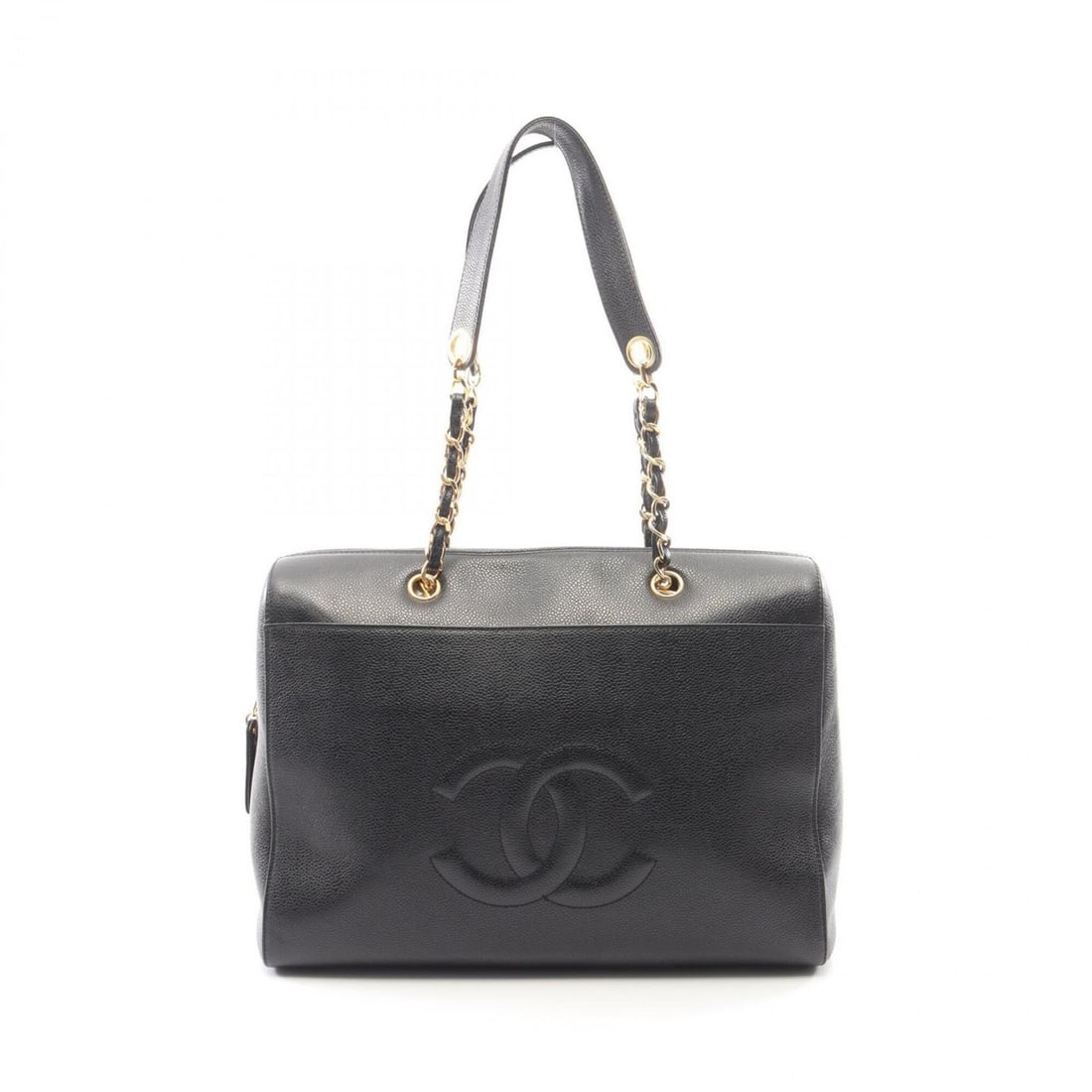 Chanel CHANEL Large Coco Mark Tote Bag Handbag Caviar Skin (Grained Calf) Women's Black (1 of 10)