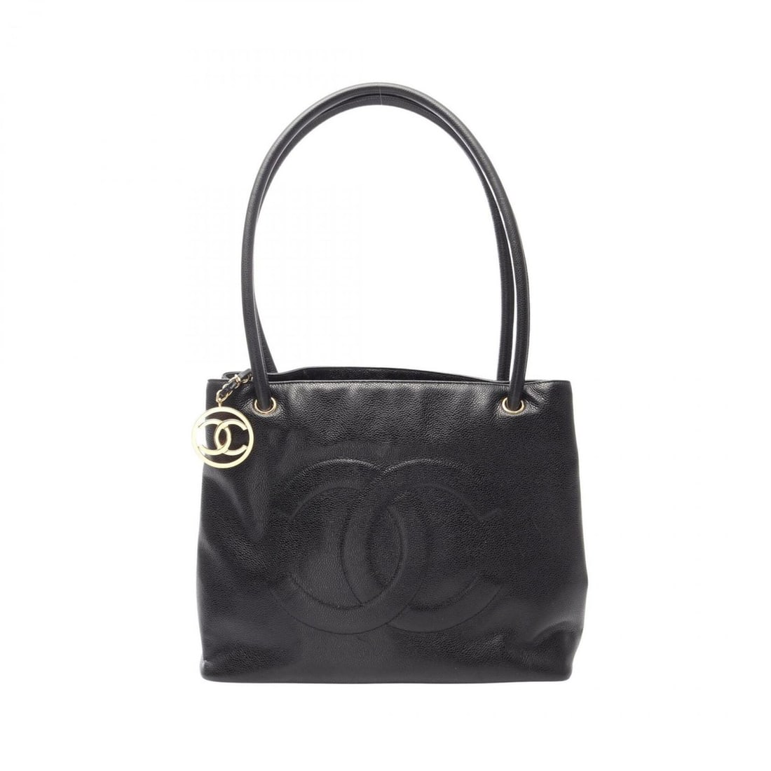 Chanel Coco Mark Tote Bag Handbag, Caviar Leather (Grained Calfskin), Women's, Black: --- Catalog ---Category: SizeSize (HxWxD): 29cm x 35cm x 11.5cm / 11.41'' x 13.77'' x 4.52''Category: DesignType: Handbag, Tote bagColor: BlackGender: WomenMaterial: Grained Calfskin Hardware Color: G