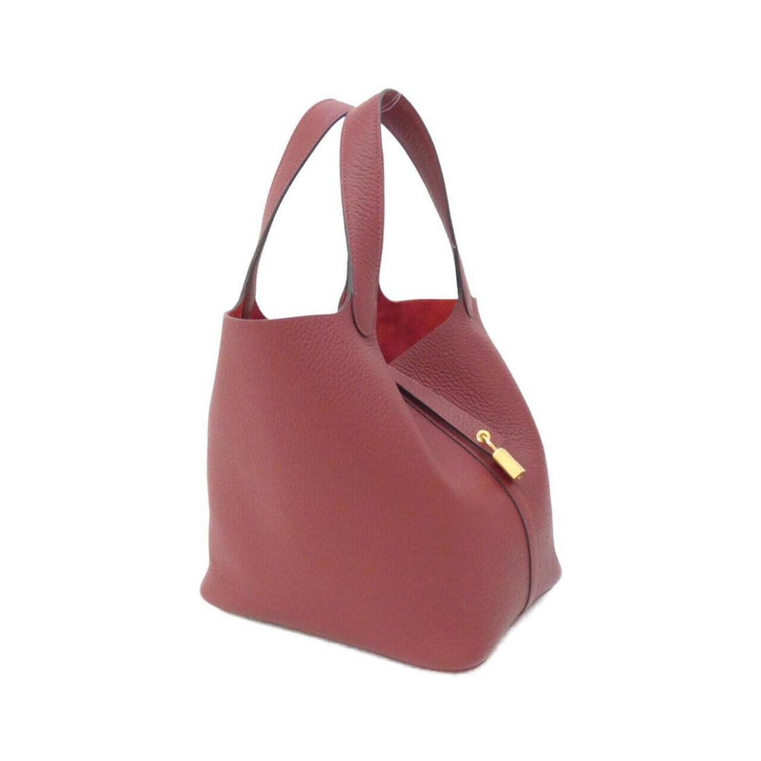 Hermes Picotin Lock MM 060991CC Handbag: --- Catalog ---Category: SizeSize (HxWxD): 23cm x 22cm x 18cm / 9.05'' x 8.66'' x 7.08''Category: DesignType: HandbagColor: Rouge HGender: WomenMaterial: Taurillon clemence leather Category: GeneralBr
