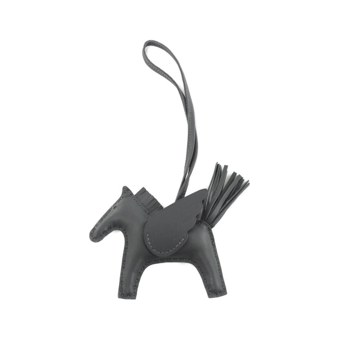 Hermes Rodeo Pegasus Accessory Bag Charm PM 083010CA: --- Catalog ---Category: SizeSize (HxWxD): 75.00mm x 85.00mm / 2.95'' x 3.35''Category: DesignType: Handbag charmColor: Ardoise, GrayGender: Women,MenMaterial: Agneau MiloCategory: GeneralBrand: Herme