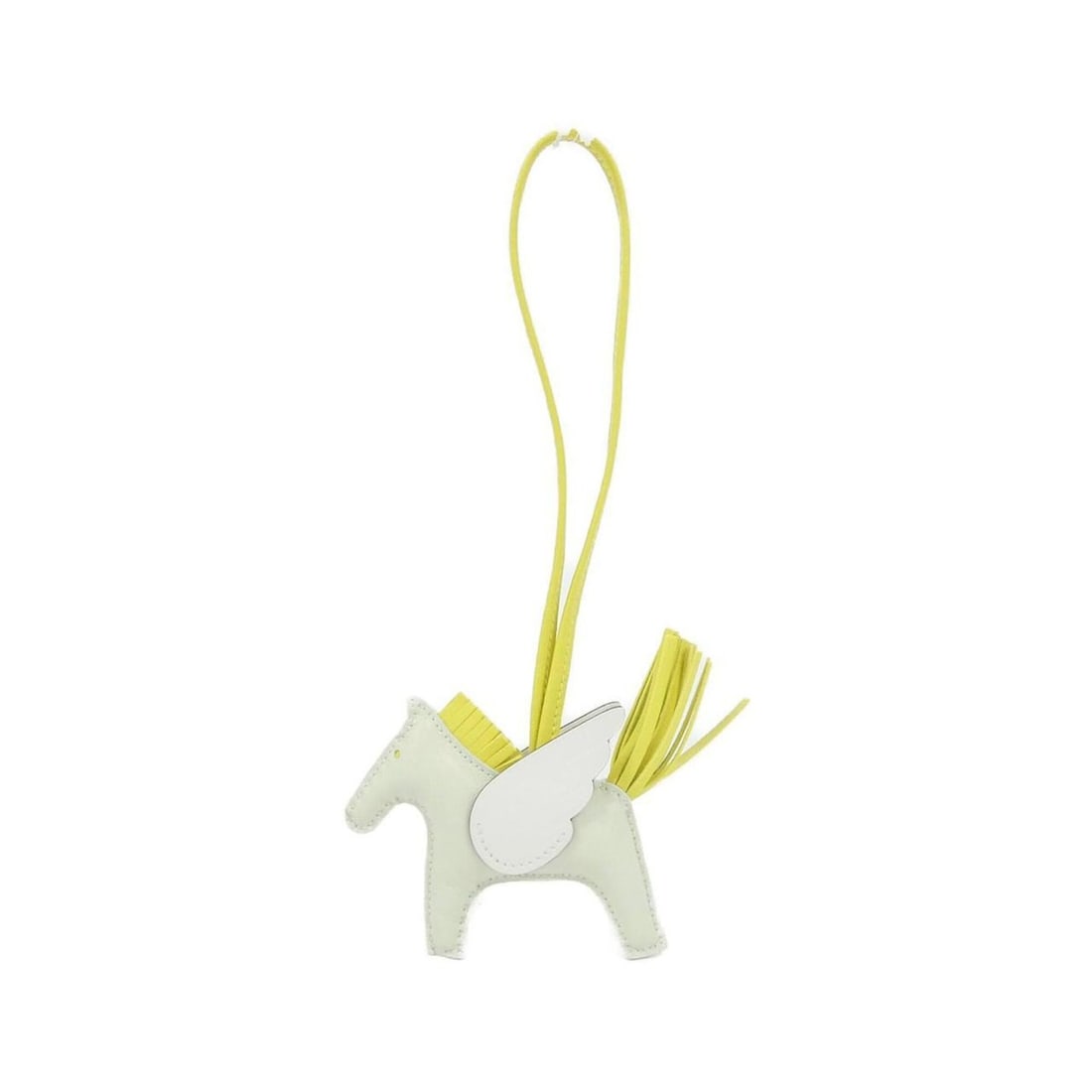 Hermes Rodeo Pegasus Accessory Bag Charm PM 083010CA: --- Catalog ---Category: SizeSize (HxWxD): 75.00mm x 85.00mm / 2.95'' x 3.35''Category: DesignType: Handbag charmColor: Green, Lime, Vert, WhiteGender: WomenMaterial: Agneau MiloCategory: GeneralBrand