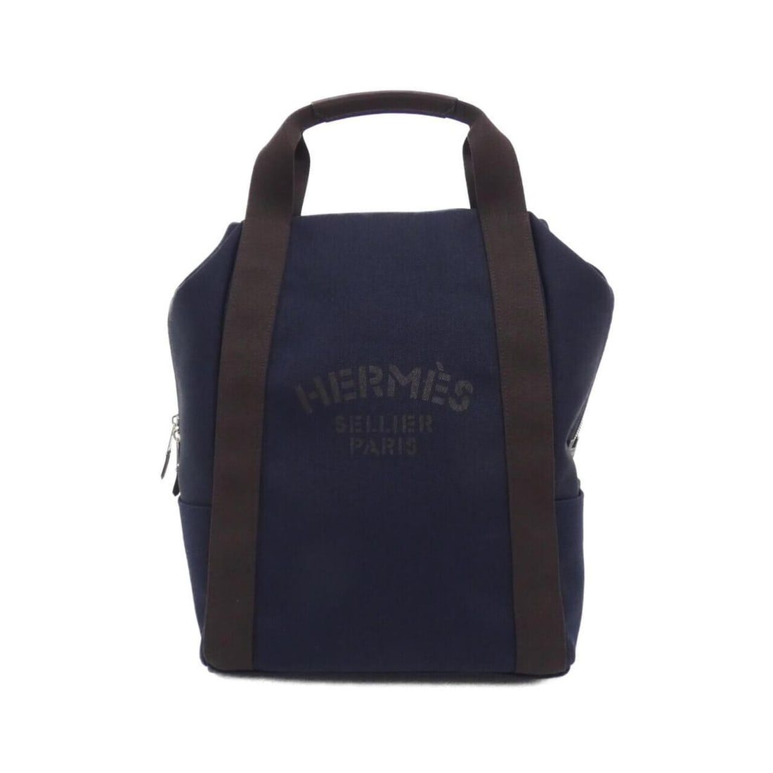 Hermes Groom 800642EK Backpack: --- Catalog ---Category: SizeSize (HxWxD): 40cm x 31cm x 20cm / 15.74'' x 12.2'' x 7.87''Category: DesignType: BackpackColor: Blue, Feu, NavyGender: Women,MenMaterial: Canvas Category: GeneralBrand: H