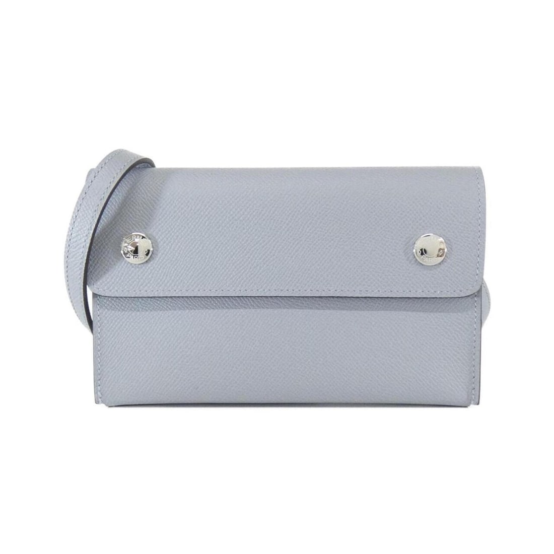 Hermes Snap 085291CK Wallet Bag: --- Catalog ---Category: SizeSize (HxWxD): 11.5cm x 18.5cm x 3.5cm / 4.52'' x 7.28'' x 1.37''Category: DesignType: Chain/Shoulder walletColor: GrayGender: WomenMaterial: Epsom leather Category: Genera