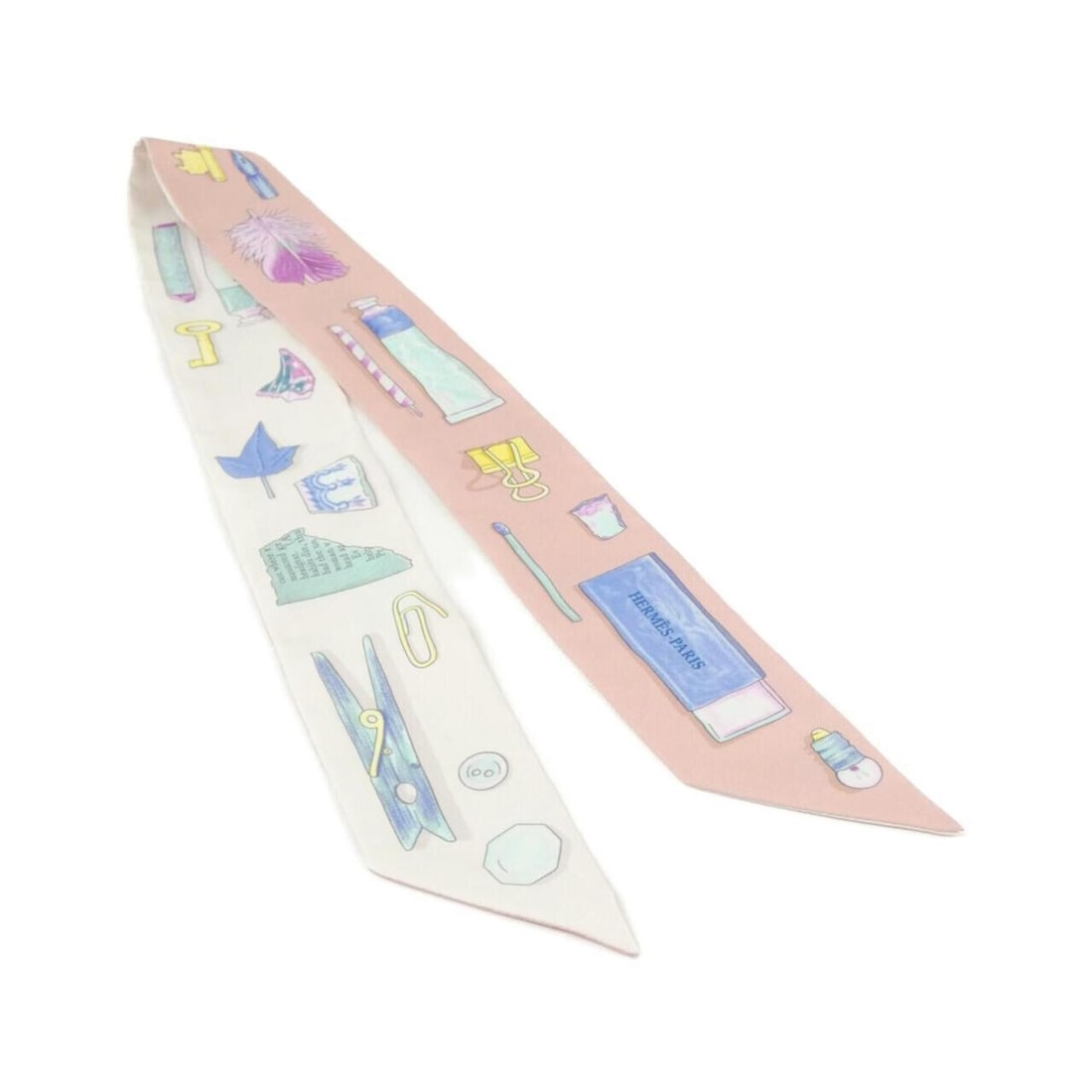 Hermes IN THE POCKET Twilly 062340S Scarf Muffler: --- Catalog ---Category: SizeSize (LxW): 86cm x 5cm / 33.85'' x 1.96''Category: DesignType: ScarfColor: Blue, PinkGender: WomenMaterial: Silk Category: GeneralBrand: Hermes--- Item List ---Section: Co