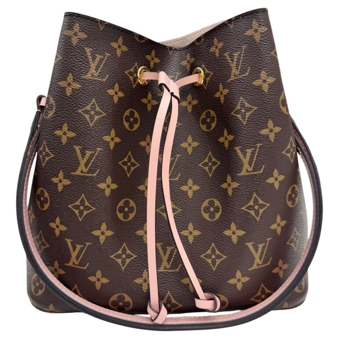 LOUIS VUITTON Neo Noe M44022 Monogram Shoulder Bag Rose Poudre Women's Brown: --- Catalog ---Category: SizeSize (HxWxD): 26cm x 26cm x 17.5cm / 10.23'' x 10.23'' x 6.88''Category: DesignType: Shoulder bagColor: Brown, Rose PoudreGender: WomenMaterial: Monogram Category: General