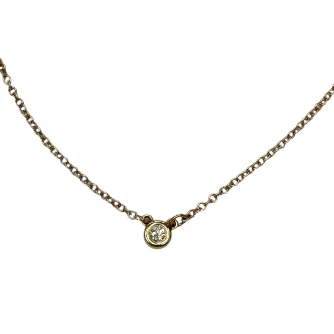 Tiffany & Co. By the Yard Necklace 18KPG Pendant Diamond 1P Women's: --- Catalog ---Category: SizePendant Size: 3.5mm x 3.5mm / 0.13'' x 0.13''Neck Circumference: 41 cm / 16.14''Category: DesignColor: Pink goldStone: DiamondGender: WomenMaterial: Pink gold (18K)Pendant