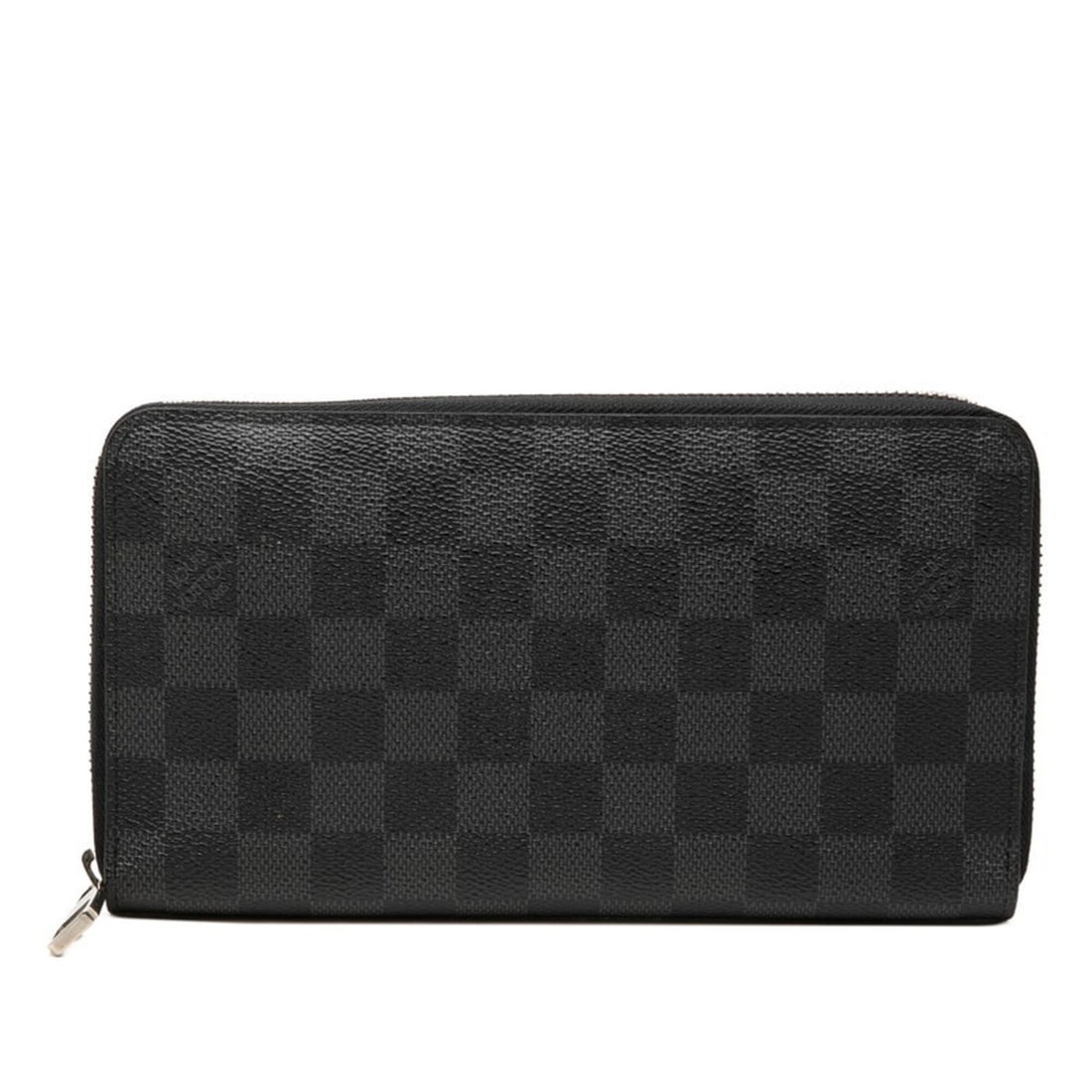 Louis Vuitton Damier Graphite Zippy Organizer Round Zipper Long Wallet N63077 Black Leather Men's: --- Catalog ---Category: SizeSize (HxWxD): 11.5cm x 21cm x 2.5cm / 4.52'' x 8.26'' x 0.98''Category: DesignType: Long wallet (bi-fold)Color: BlackGender: MenClosure: ZipperMaterial: PVC , Leather Cate