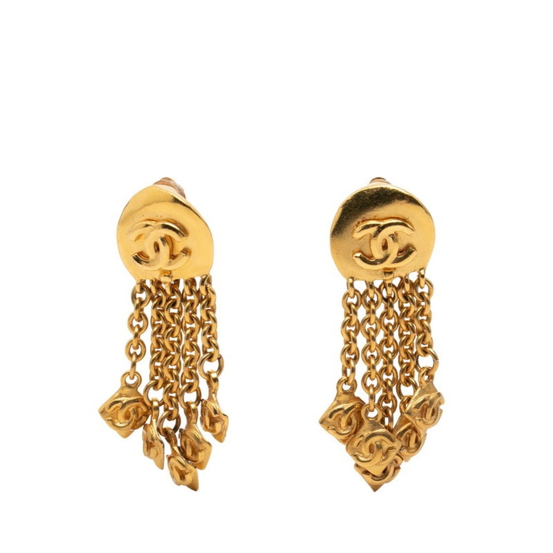 Chanel Vintage Coco Mark Swing Earrings, Gold Plated, Women's CHANEL: --- Catalog ---Category: SizeSize (HxWxD): 54.20mm x 18.30mm / 2.13'' x 0.72''Category: DesignType: Clip earringsColor: GoldGender: WomenSeason: VintageCategory: GeneralBrand: Chanel--- Item List ---S