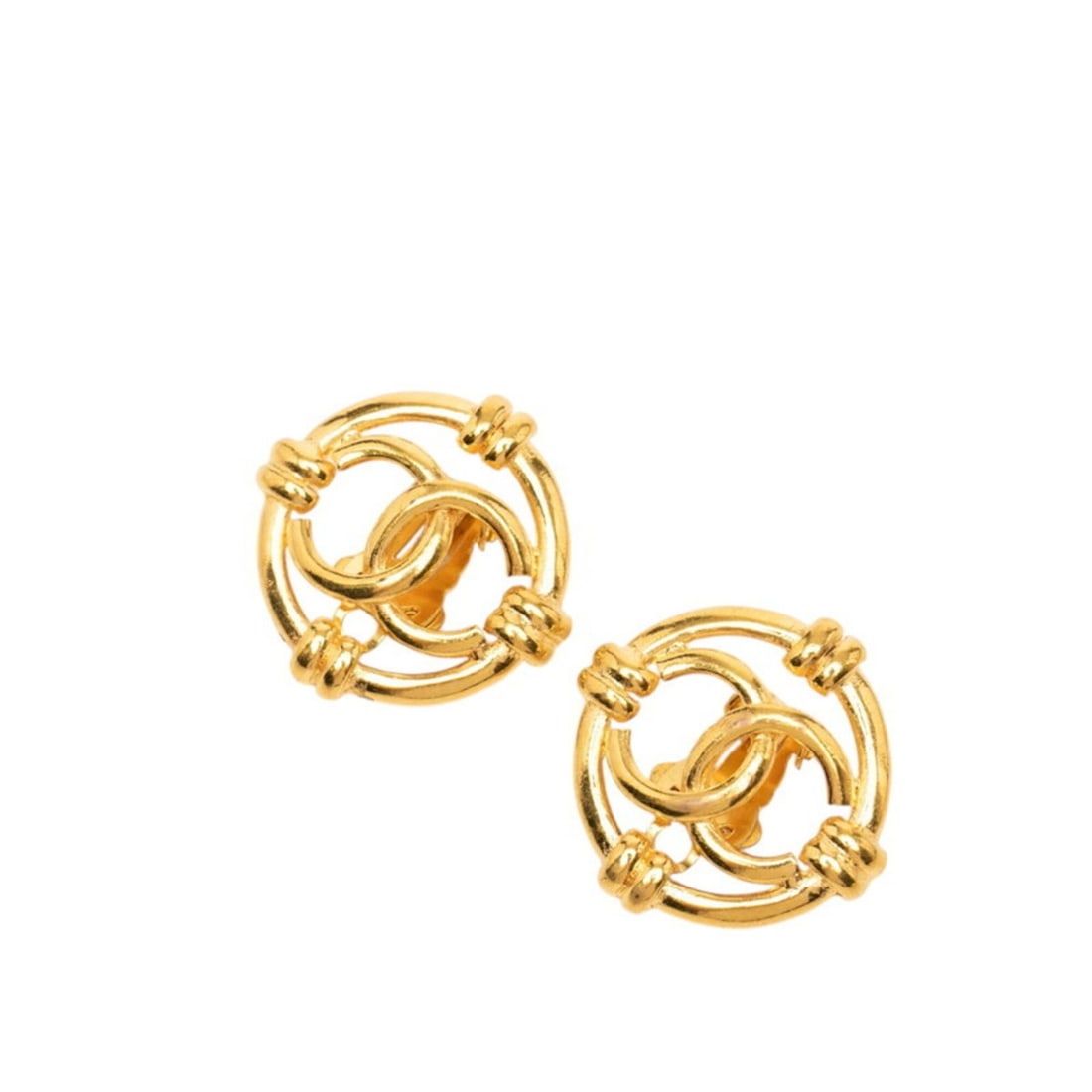 Chanel Vintage Coco Mark Earrings, Gold Plated, Women's CHANEL: --- Catalog ---Category: SizeSize (HxWxD): 32.90mm x 33.70mm / 1.30'' x 1.33''Category: DesignType: Clip earringsColor: GoldGender: WomenSeason: VintageCategory: GeneralBrand: Chanel--- Item List ---S
