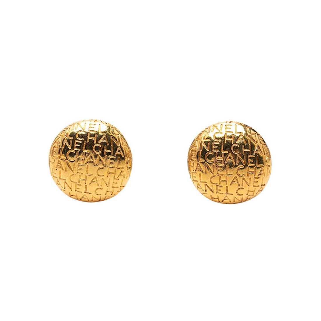 Chanel Vintage Logo Round Earrings, Gold Plated, Women's.: --- Catalog ---Category: SizeSize (HxWxD): 26.30mm x 26.30mm / 1.04'' x 1.04''Category: DesignType: Clip earringsColor: GoldGender: WomenSeason: VintageCategory: GeneralBrand: Chanel--- Item List ---S