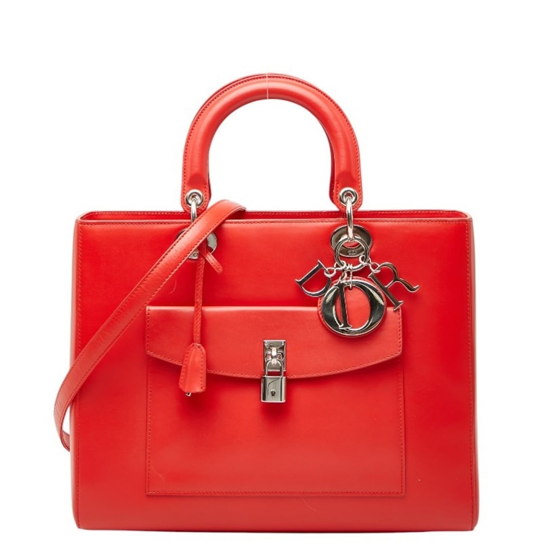 Christian Dior Dior Handbag Shoulder Bag 2-Way Red Leather Women's: --- Catalog ---Category: SizeStrap Drop: 43.5cm / 17.12''Handle Drop: 10.00cm / 3.94''Size (HxWxD): 25cm x 31.5cm x 11.5cm / 9.84'' x 12.4'' x 4.52''Category: DesignType: Handbag, Shoulder bagColor: R