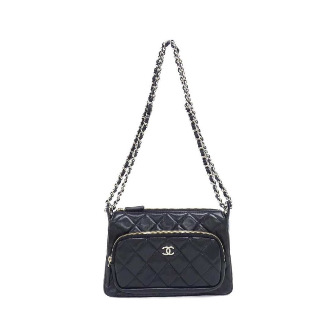 Chanel AP4349 Shoulder Bag: --- Catalog ---Category: SizeSize (HxWxD): 15cm x 21cm x 5cm / 5.9'' x 8.26'' x 1.96''Category: DesignType: Shoulder bagColor: BlackGender: Women,MenMaterial: Leather Leather/Fur Type: LambskinCategor