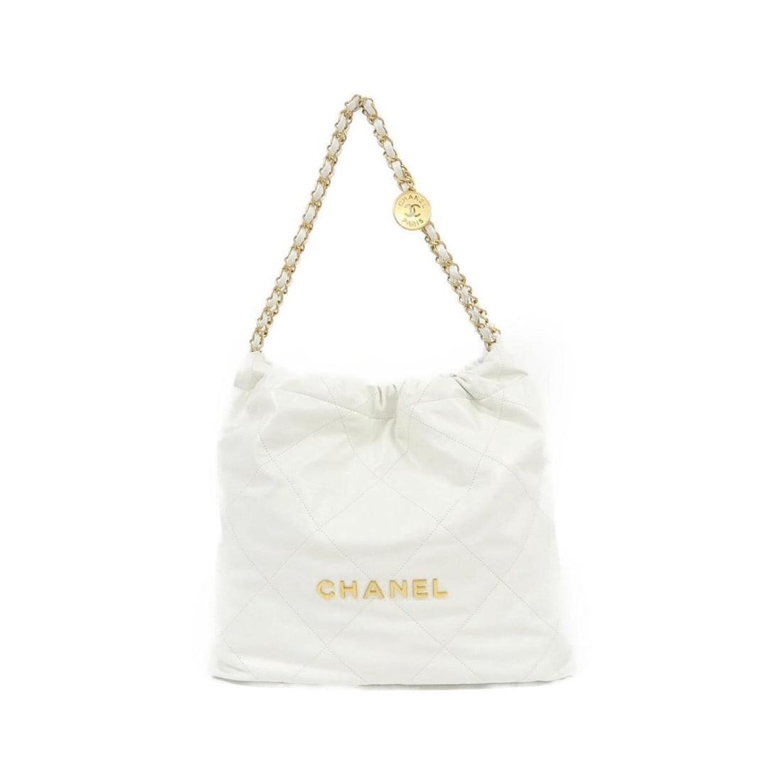 Chanel 22 line AS3261 shoulder bag: --- Catalog ---Category: SizeSize (HxWxD): 35cm x 35cm x 8cm / 13.77'' x 13.77'' x 3.14''Category: DesignType: Shoulder bagColor: WhiteGender: WomenMaterial: Leather Leather/Fur Type: CalfskinCategory
