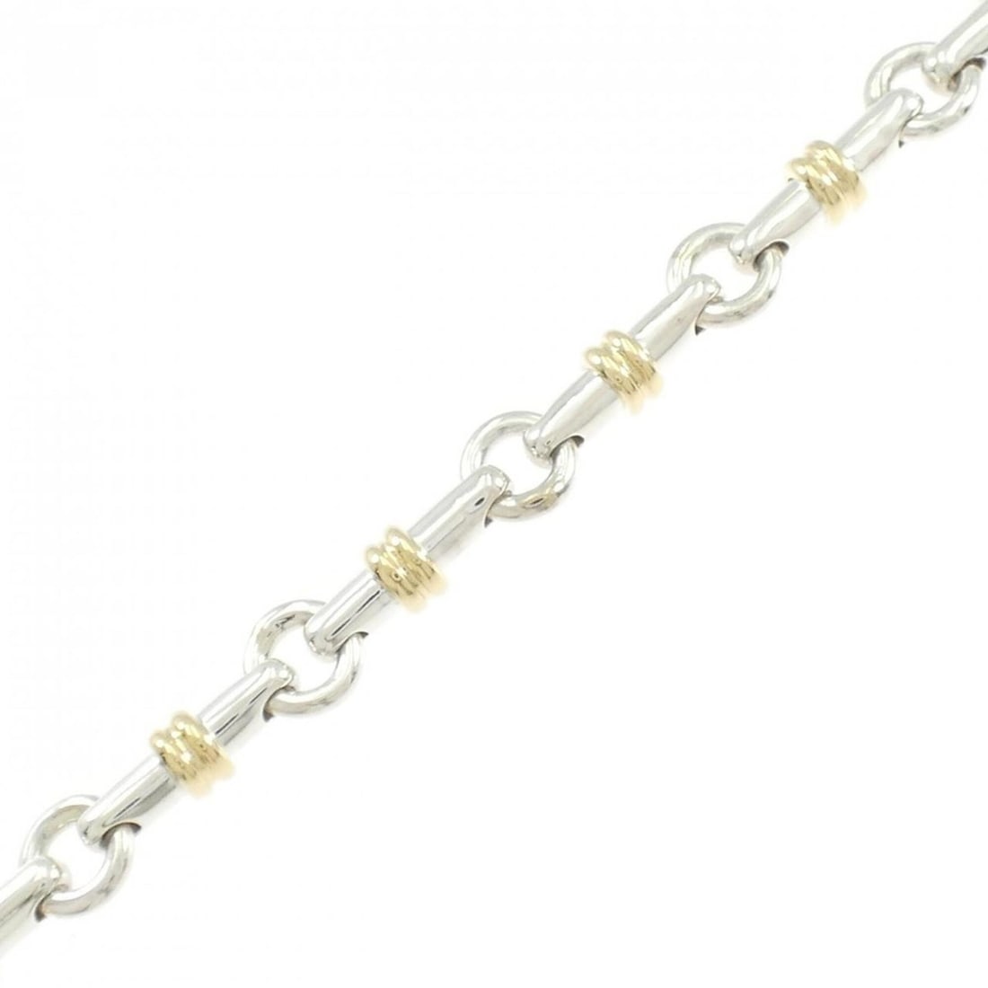Tiffany & Co. 925 750YG Bracelet: --- Catalog ---Category: SizeLength: 19cm / 7.48''Category: DesignType: Charm braceletColor: Silver, Yellow goldGender: WomenMaterial: Silver 925, Yellow gold (18K)Category: GeneralBrand: Tiffany--- I